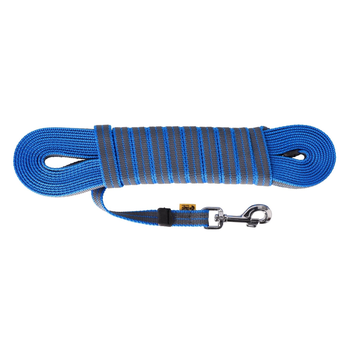 Rubber training leash 5/10m blue
