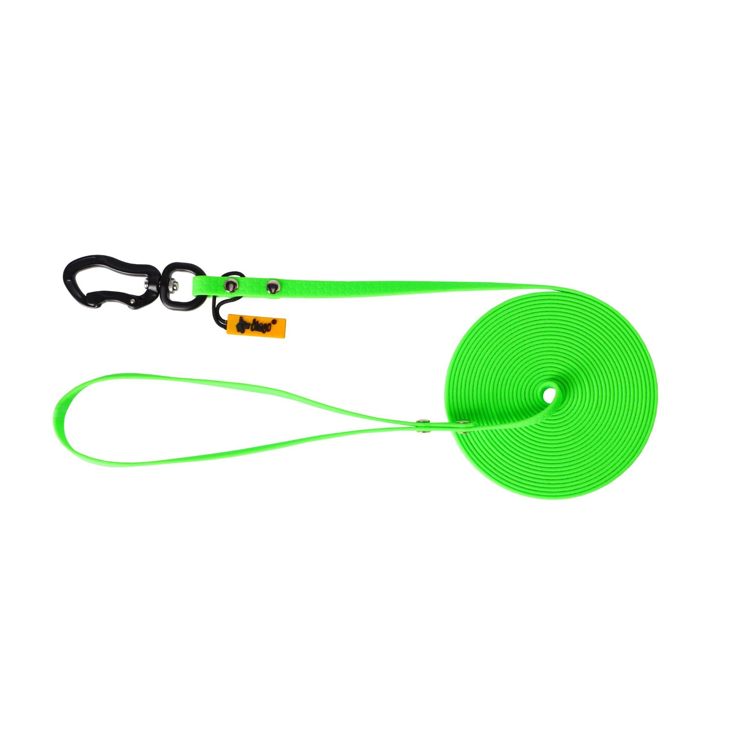 Neon training leash, 1cm wide, honeycomb pattern.