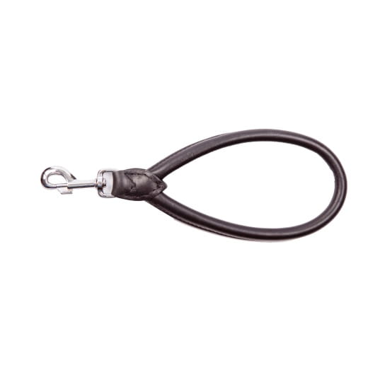 "SOFT" Leather Handle Short Leash "ROUND"