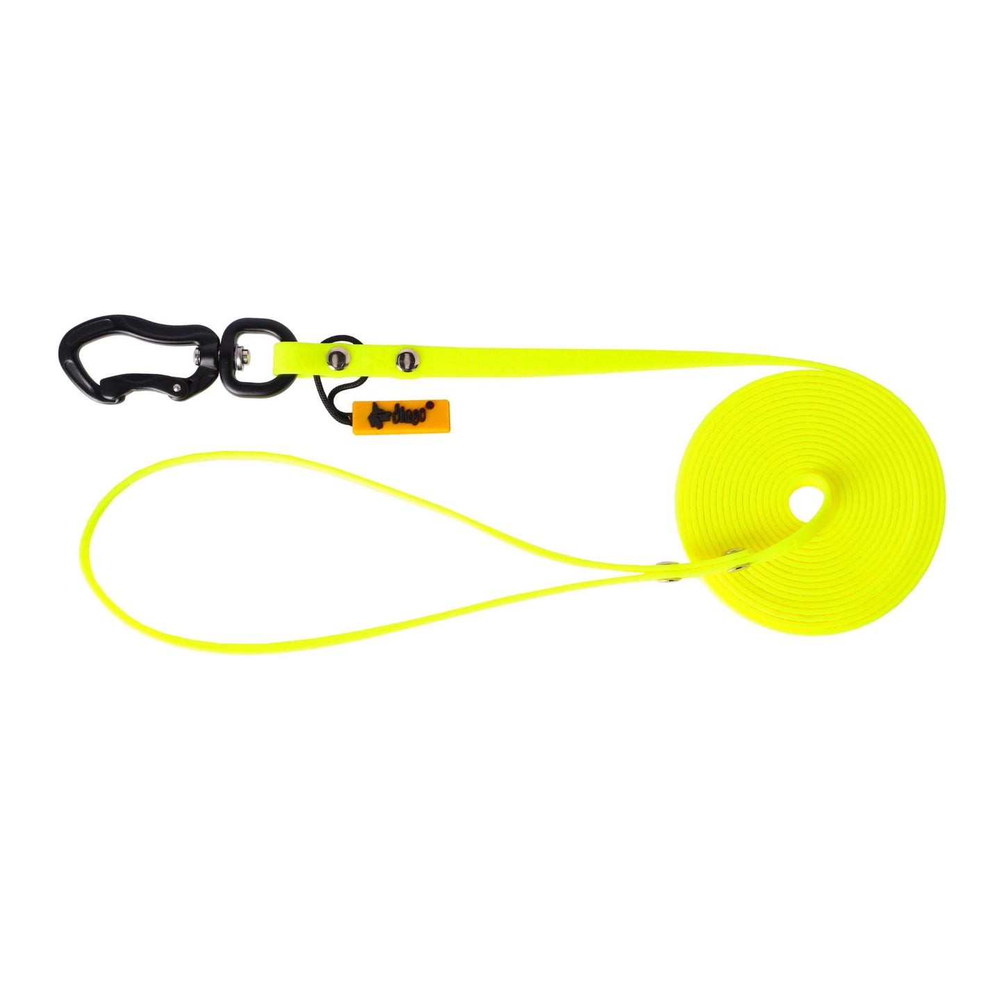 Neon training leash, 1cm wide, honeycomb pattern.
