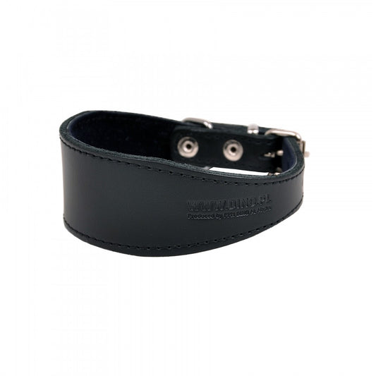 "CHART" Leder Halsband für Windhund Greyhound schwarz