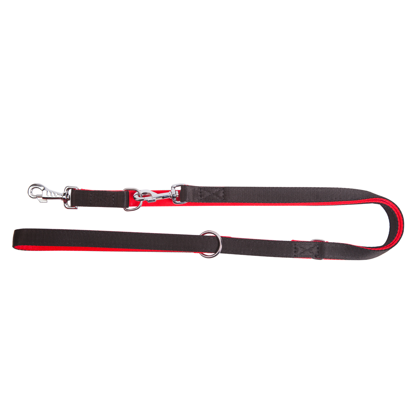 "Extra Tape" Adjustable Nylon Leash red, black, red/black