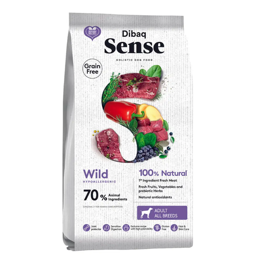"Dibaq Sense" Getreidefreies Hundefutter "Wild"