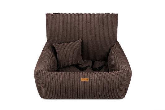 Asiento de coche para perros "MILANO" marrón