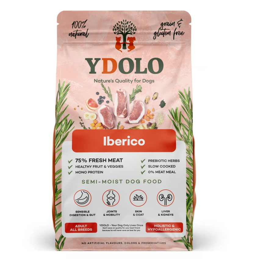 YDOLO Halbfeuchtes Monoprotein Hundefutter "Iberico"