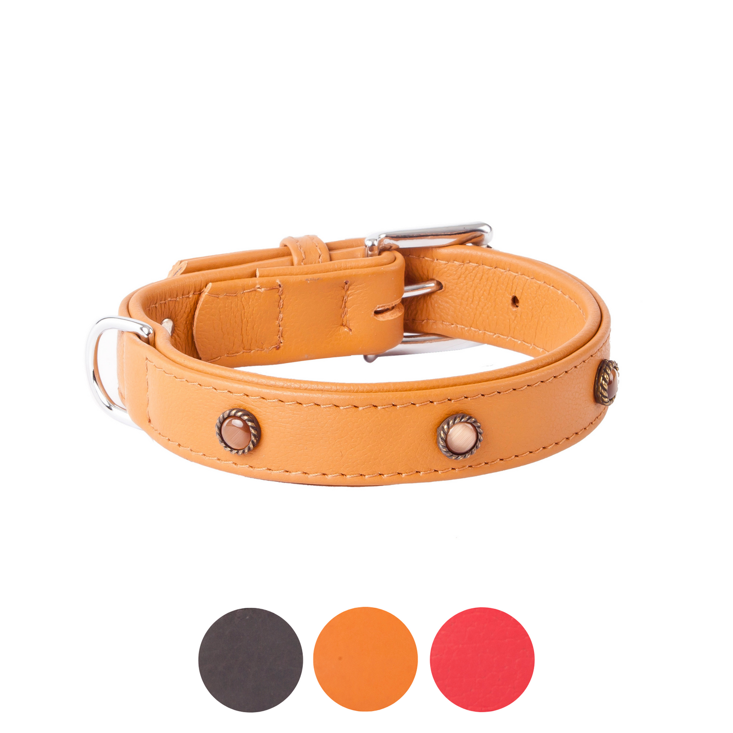 "ROYAL" Dekoratives Leder-Halsband