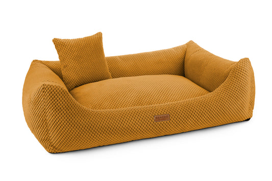 Cama para perros "PRATO" mostaza