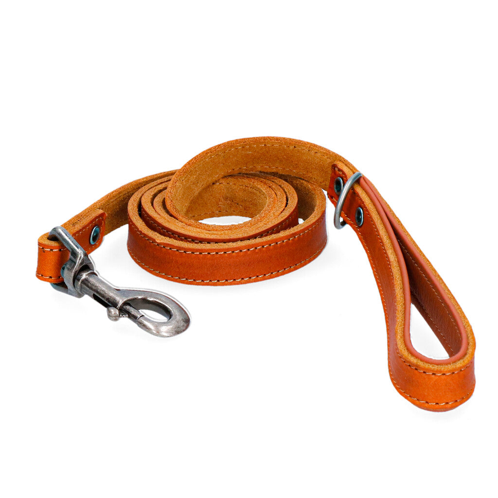 "Spotted!Pro" Lederleine 1,8cmx130cm cognac