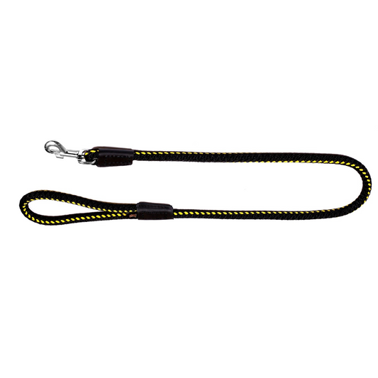 Traílla "SPECIAL" para perros 1,2 cm de ancho Negro/Amarillo