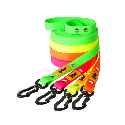 Correa de adiestramiento de neón de 1,6 cm de ancho, suave y lisa