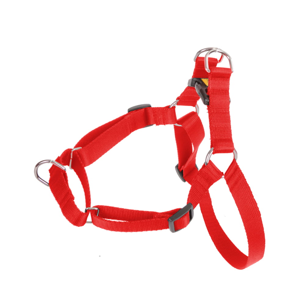 "NO PULL" harness, black, red