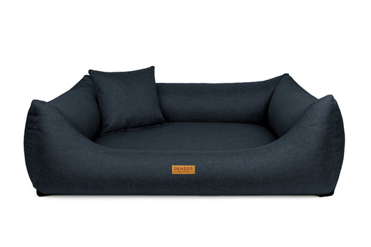 Cama para perro "MODENA" azul marino