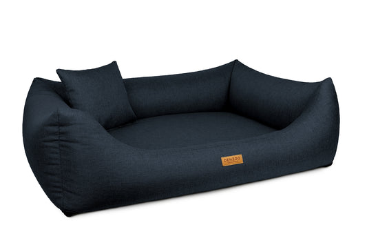 Cama para perro "MODENA" azul marino